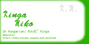 kinga miko business card